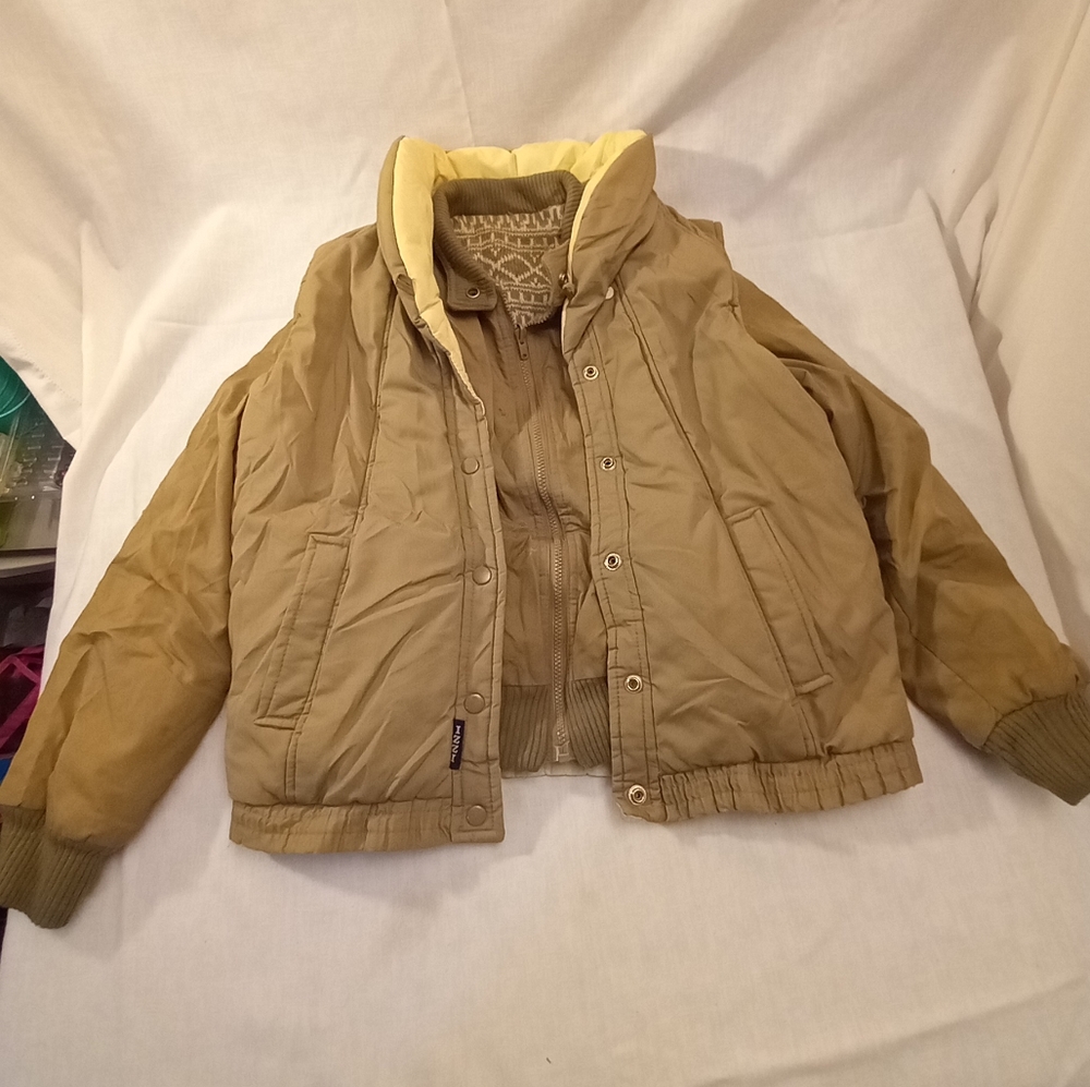 Izzi Tan Windbreaker With Vest Fully Reversible